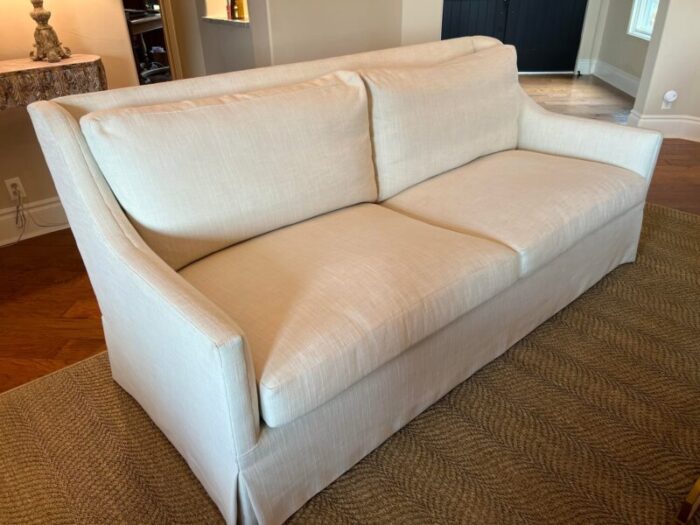 lam bespoke custom white performance fabric sofa 3261