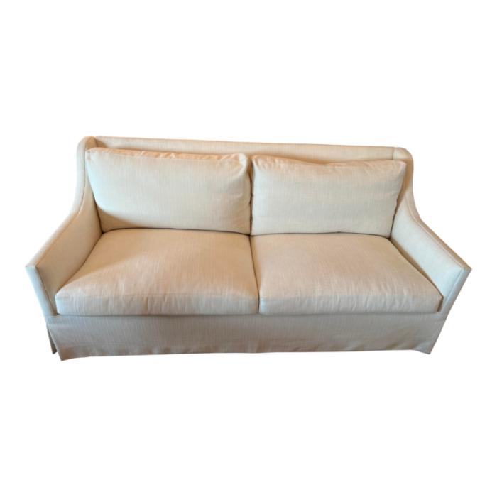 lam bespoke custom white performance fabric sofa 3491