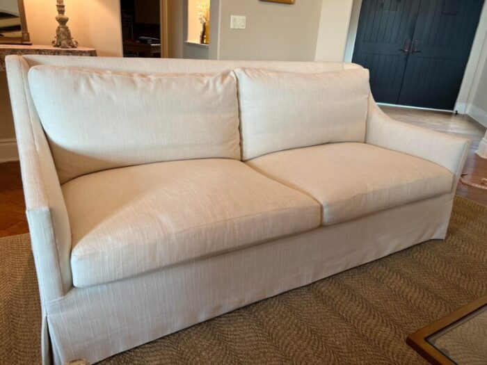 lam bespoke custom white performance fabric sofa 4502