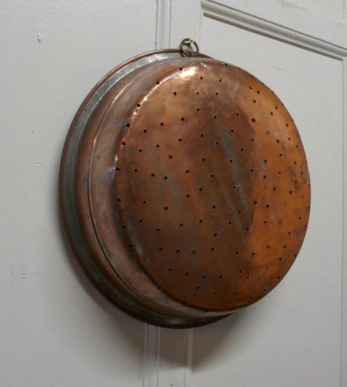 large 19th century copper draining dish 1800s 4