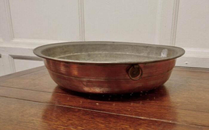 large 19th century copper draining dish 1800s 5