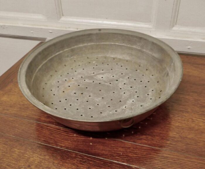 large 19th century copper draining dish 1800s 6