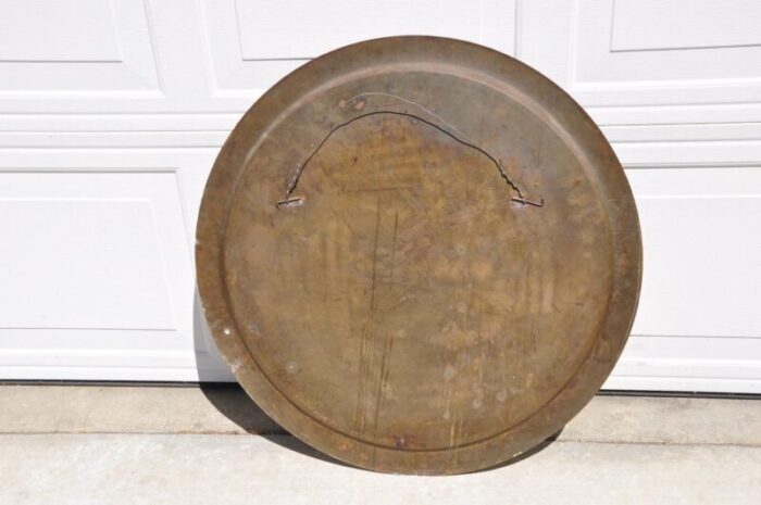 large 30 egyptian hieroglyphics inspired copper platter tray charger 5597