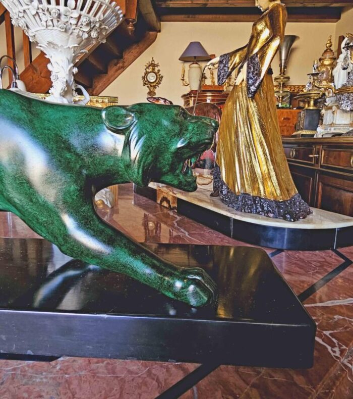 large art deco panther 1930s bronze 0325