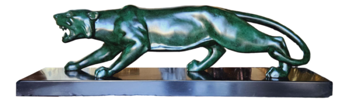 large art deco panther 1930s bronze 7496