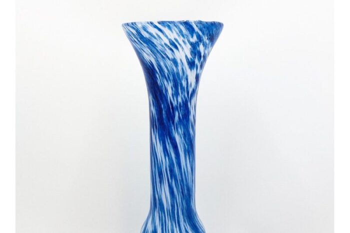 large blue and white vase italy 1970s 2