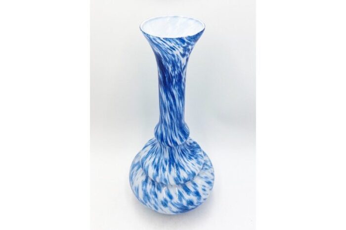 large blue and white vase italy 1970s 4