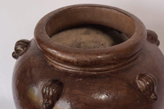 large brown stoneware pot 5