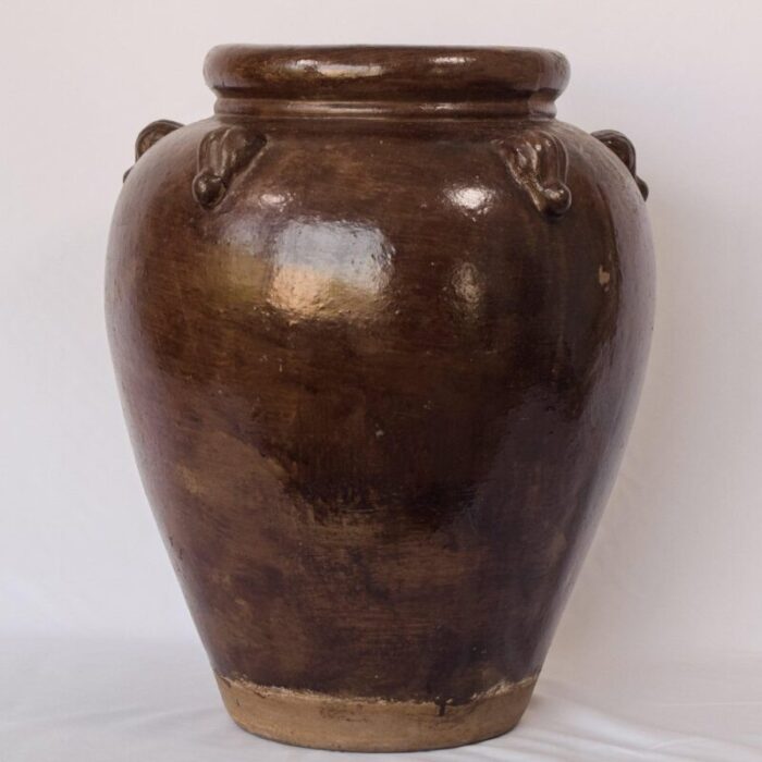 large brown stoneware pot 6