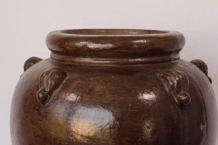 large brown stoneware pot 7