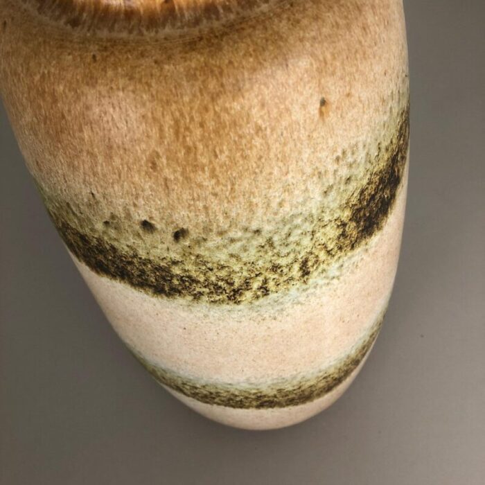 large fat lava multi color 284 47 pottery floor vase attributed to scheurich 1970s 10