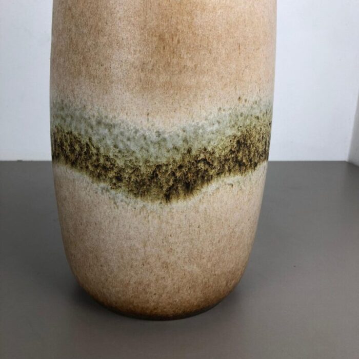 large fat lava multi color 284 47 pottery floor vase attributed to scheurich 1970s 11