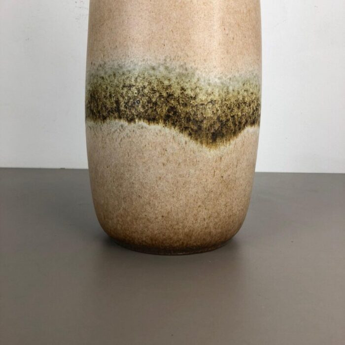 large fat lava multi color 284 47 pottery floor vase attributed to scheurich 1970s 6