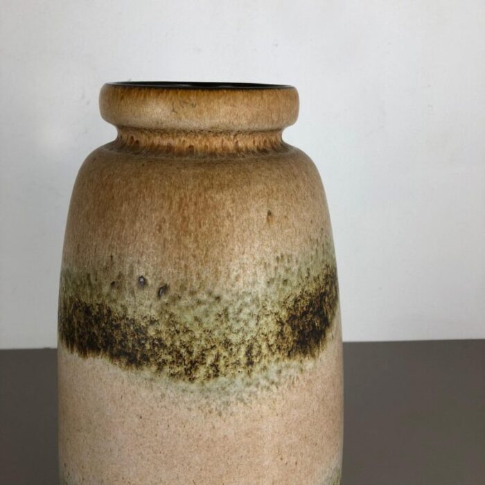 large fat lava multi color 284 47 pottery floor vase attributed to scheurich 1970s 7