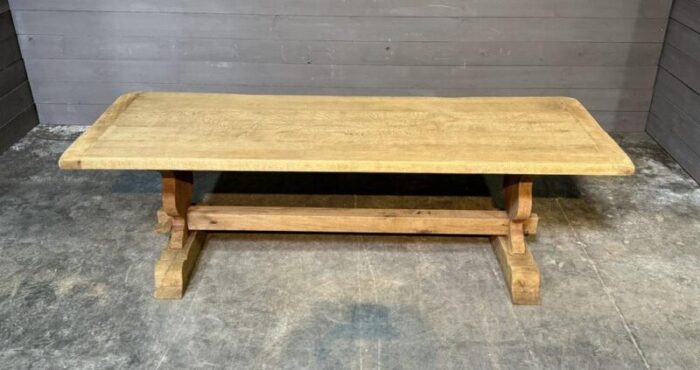 large french bleached oak farmhouse dining table 1920s 1282