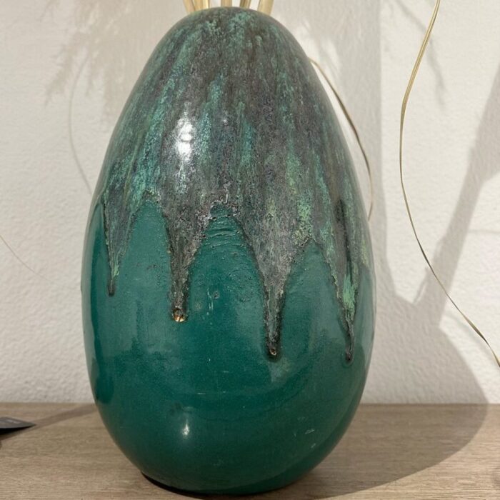 large glazed ceramic vase attributed to atelier primavera 1950s 3