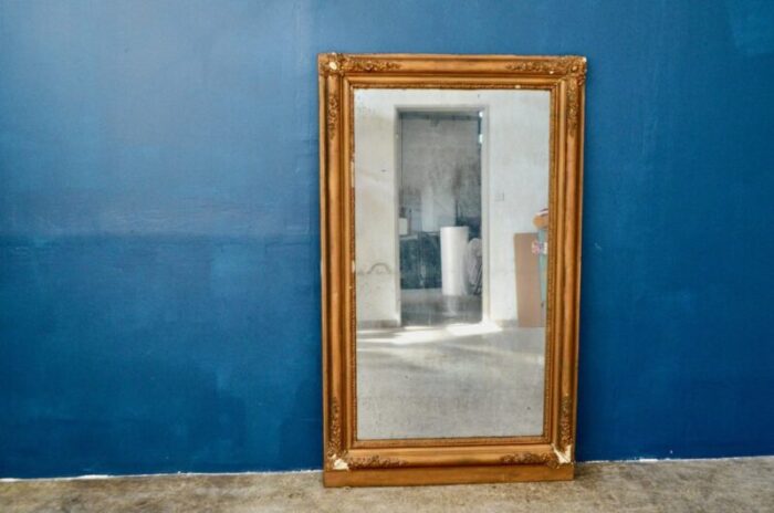 large golden parquet mirror 1