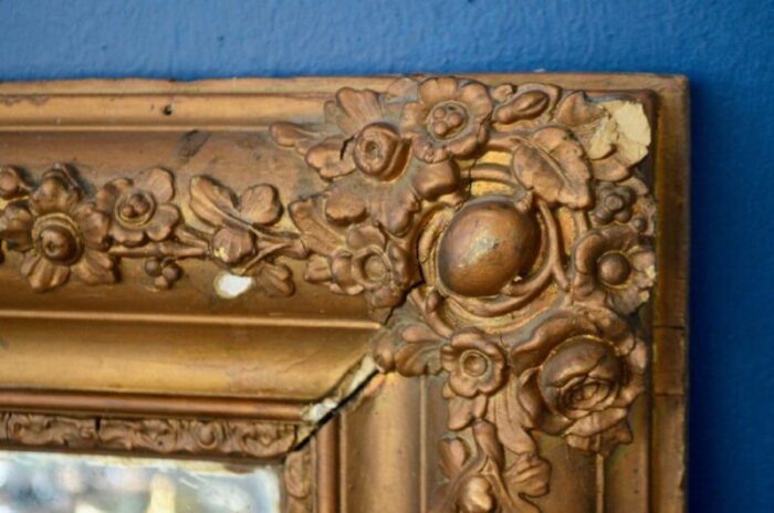 large golden parquet mirror 11