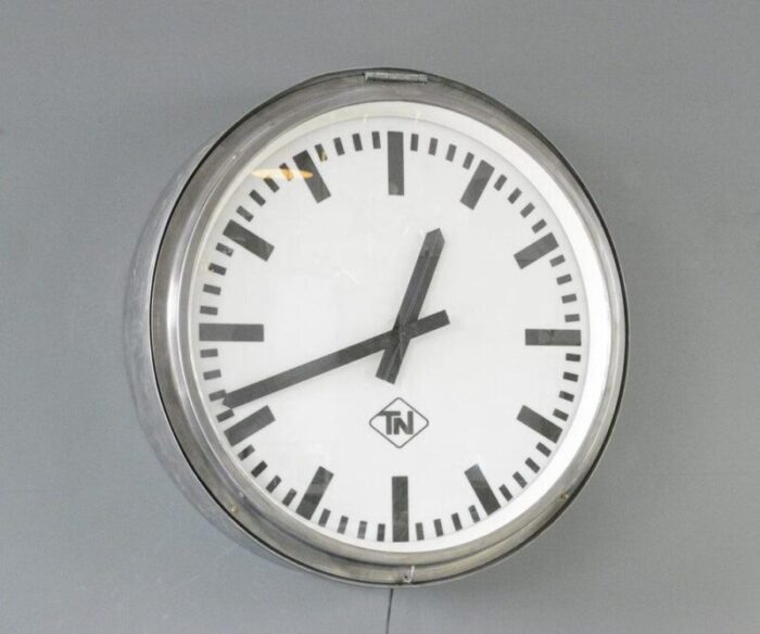 large light up station clock by tn circa 1960s 5581