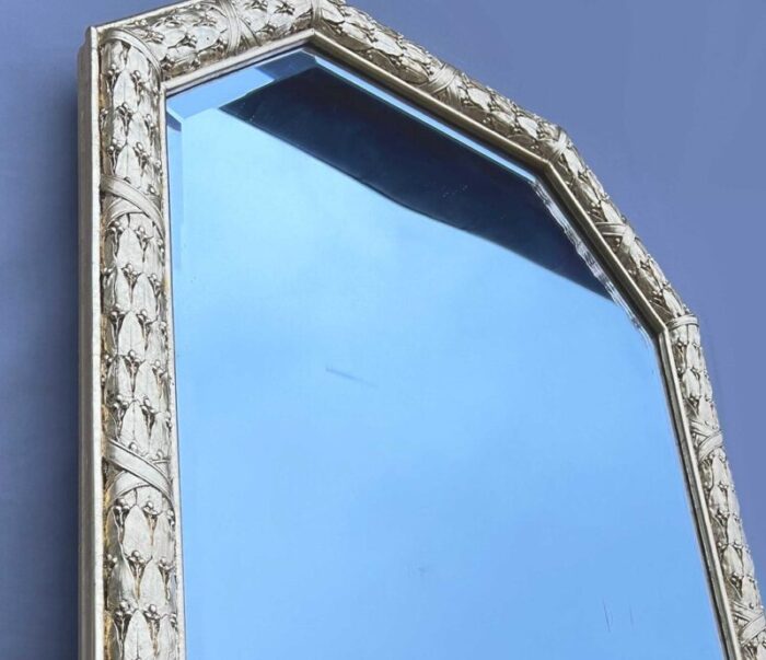 large louis xvi beveled mercury mirror with gilt frame 12