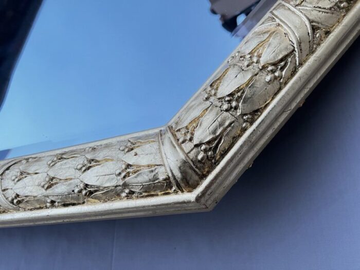 large louis xvi beveled mercury mirror with gilt frame 5