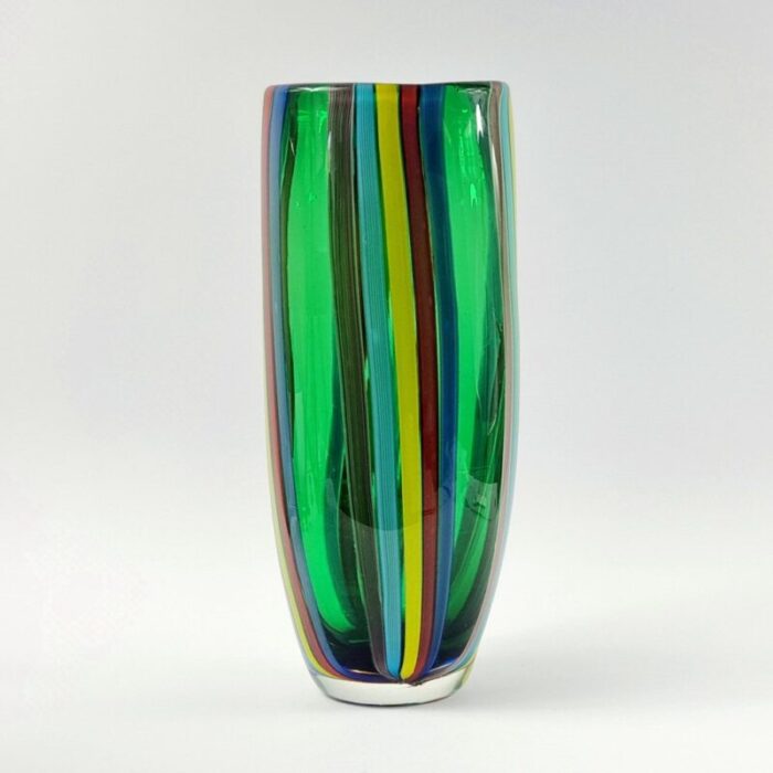 large mid century modern murano glass vase italy 1960 1970s 2