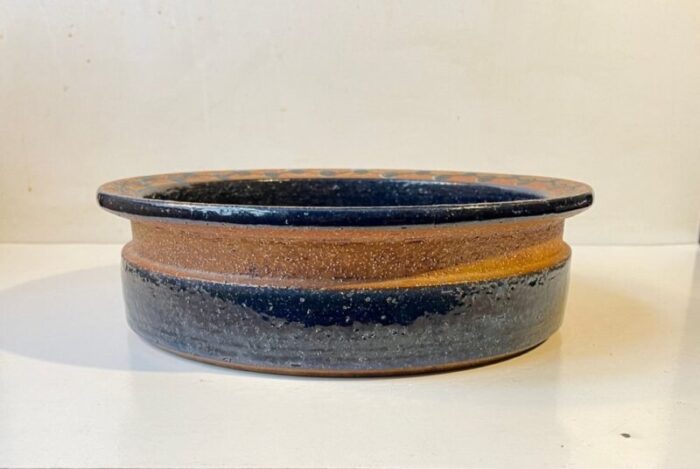 large molecule bowl in glazed stoneware from soholm 1970s 2