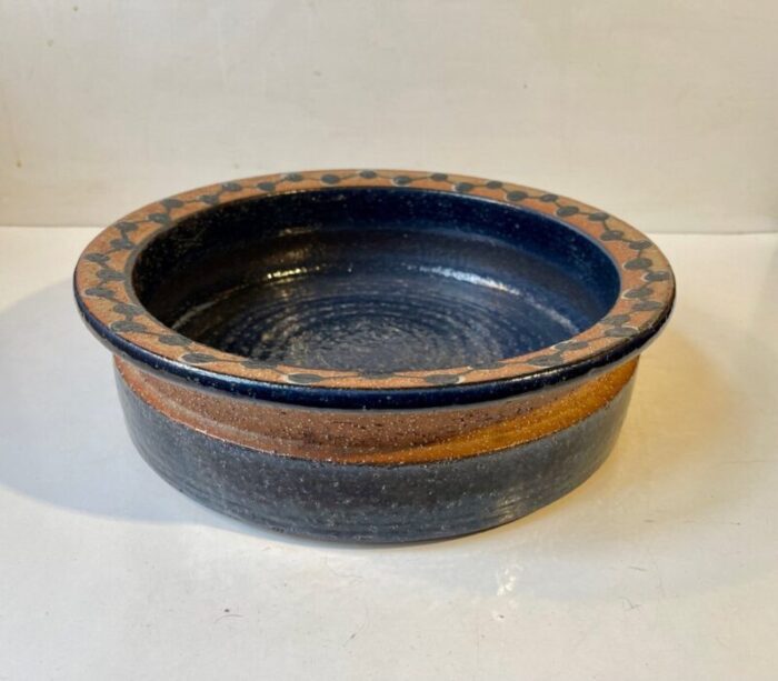 large molecule bowl in glazed stoneware from soholm 1970s 6