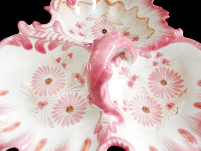 large quimper serving platter in french pottery 1950s 5