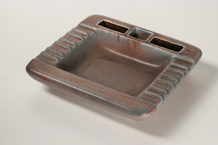 large scandinavian modern ceramic ashtray by gunnar nylund for roerstrand 1950s 3