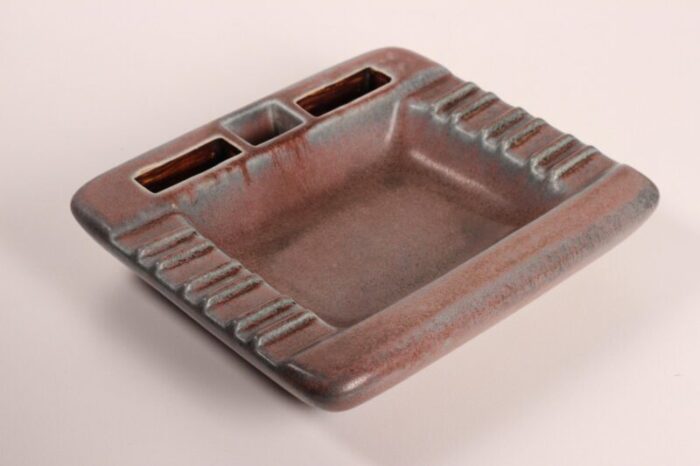 large scandinavian modern ceramic ashtray by gunnar nylund for roerstrand 1950s 4