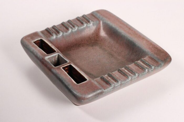 large scandinavian modern ceramic ashtray by gunnar nylund for roerstrand 1950s 6