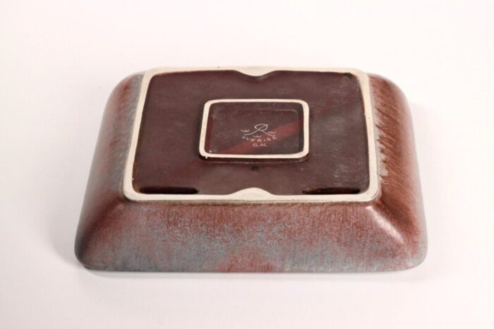 large scandinavian modern ceramic ashtray by gunnar nylund for roerstrand 1950s 7