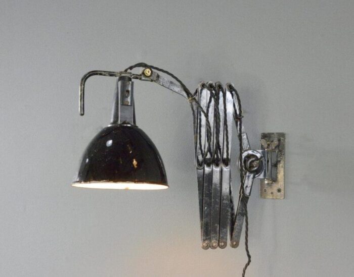 large scissor lamp by wilhelm bader 1920s 1041