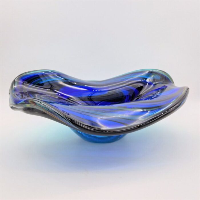 large shaped murano glass bowl by davide dona 1980s 16