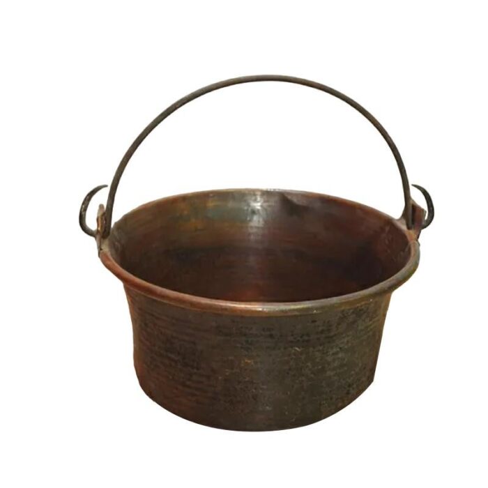 large spanish copper cauldron 1789