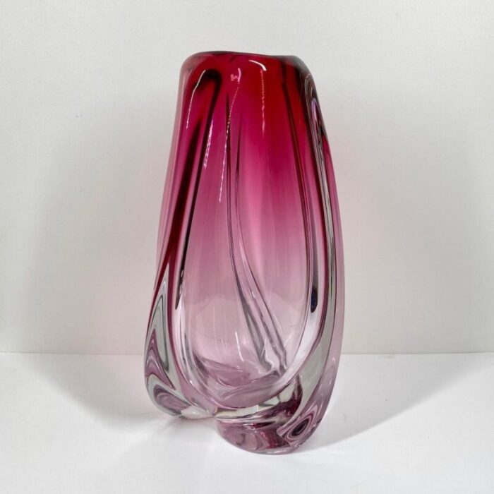 large vase by rene delvenne for val saint lambert 1960s 1