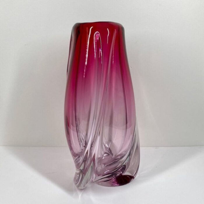 large vase by rene delvenne for val saint lambert 1960s 11