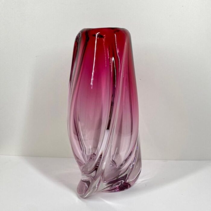 large vase by rene delvenne for val saint lambert 1960s 13