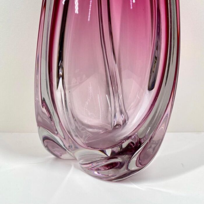 large vase by rene delvenne for val saint lambert 1960s 5