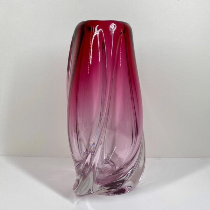 large vase by rene delvenne for val saint lambert 1960s 8