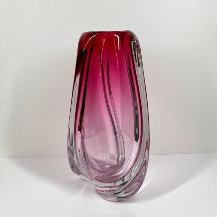 large vase by rene delvenne for val saint lambert 1960s 9