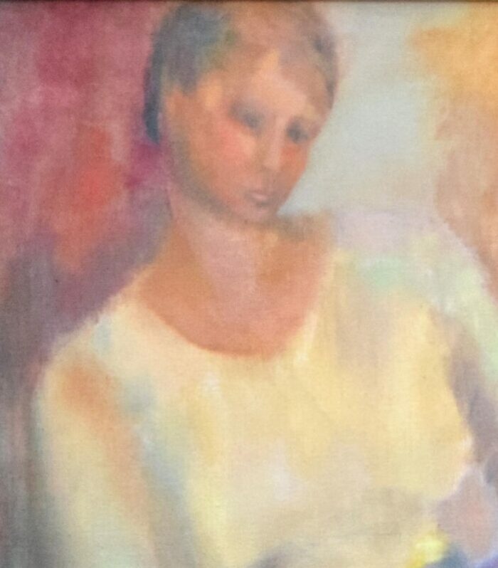 large vintage fauvist post impressionist portrait of a woman c1970s 8422