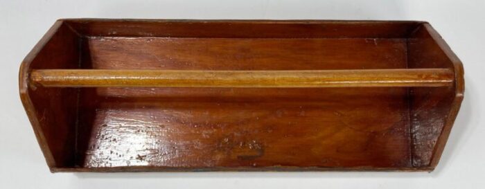 large vintage handmade wood tool caddy 7741