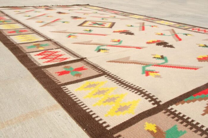 large vintage modern kilim rug 1970s 4938