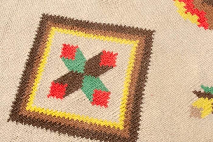 large vintage modern kilim rug 1970s 9172