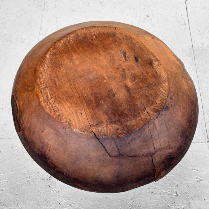 large wooden dough bowl japan 1890s 10