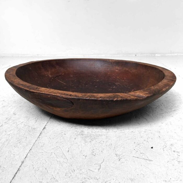 large wooden dough bowl japan 1890s 13