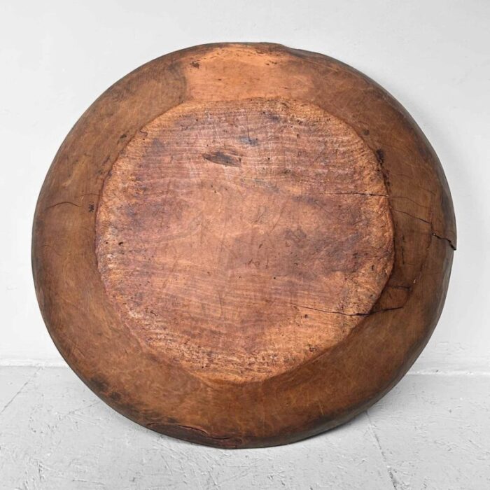 large wooden dough bowl japan 1890s 8