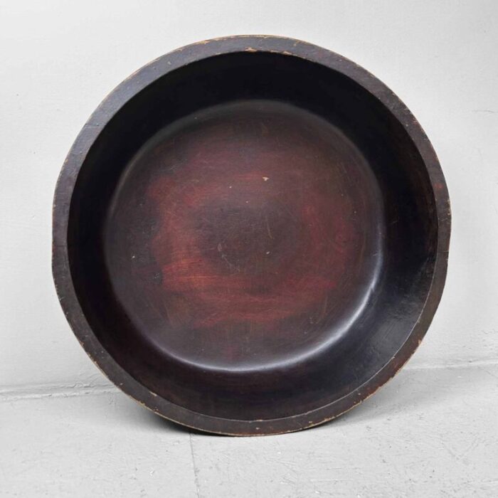 large wooden dough bowl japan 1920s 2